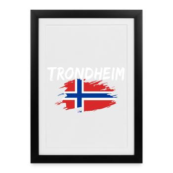 Trondheim, Norway - Framed poster (27 × 37 cm) - black - Front