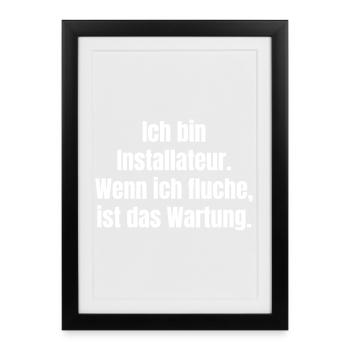 Chemise I’m Plumber - Affiche encadrée (27 × 37 cm) - noir - Devant