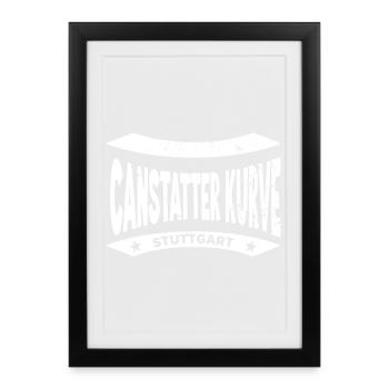 Sweat à capuche Cannstatter Kurve – Stuttgart Fanpower - Affiche encadrée (27 × 37 cm) - noir - Devant