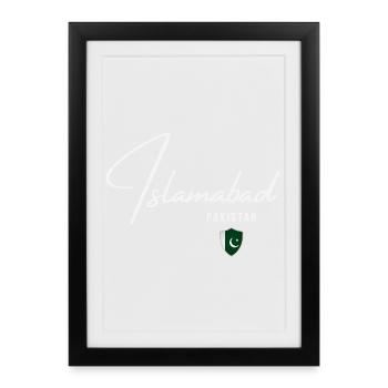 Islamabad, Pakistan, fierté pakistanaise - Affiche encadrée (27 × 37 cm) - noir - Devant