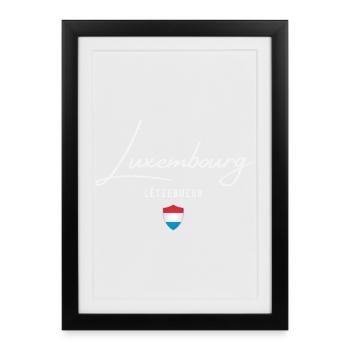 Made in Luxembourg, Luxembourg pride - Framed poster (27 × 37 cm) - black - Front