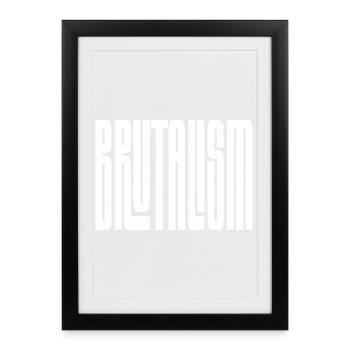 Brutalism Concrete Typography - Framed poster (27 × 37 cm) - black - Front