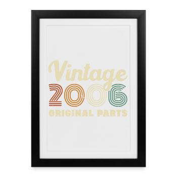 20 Years 2006 Vintage Retro Birthday Gift - Framed poster (27 × 37 cm) - black - Front