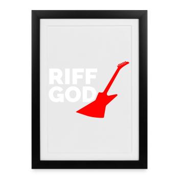 Riff God - Affiche encadrée (27 × 37 cm) - noir - Devant