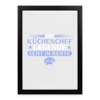Chef légendaire à la retraite - Affiche encadrée (27 × 37 cm) - noir - Devant