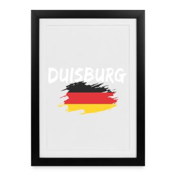 Duisburg Germany Flag - Framed poster (27 × 37 cm) - black - Front
