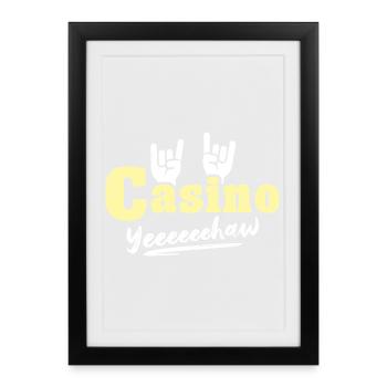 Casino Gambler - Framed poster (27 × 37 cm) - black - Front