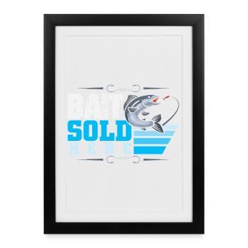 Pêcheurs Pêcheurs Pêcheurs Pêcheurs Pêcheurs Sportifs - Affiche encadrée (27 × 37 cm) - noir - Devant