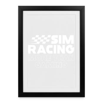 Sim Racing : plus que le jeu vidéo - Affiche encadrée (27 × 37 cm) - noir - Devant