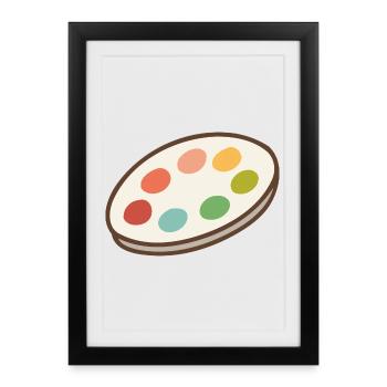 Palette éclatante d'inspiration - Affiche encadrée (27 × 37 cm) - noir - Devant