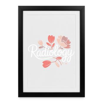 Fleurs de radiologie RadFlora - Affiche encadrée (27 × 37 cm) - noir - Devant