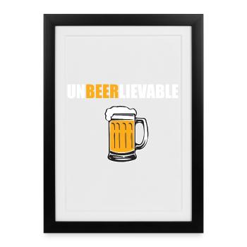 Design drôle incroyable - Affiche encadrée (27 × 37 cm) - noir - Devant