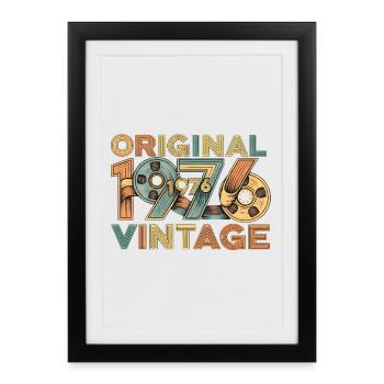 Original 1976 Retro - Framed poster (27 × 37 cm) - black - Front