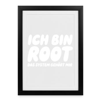 Je suis Root – Le système m’appartient - Affiche encadrée (27 × 37 cm) - noir - Devant