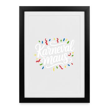 Carnival Mouse Colorful Confetti Carnival - Framed poster (27 × 37 cm) - black - Front