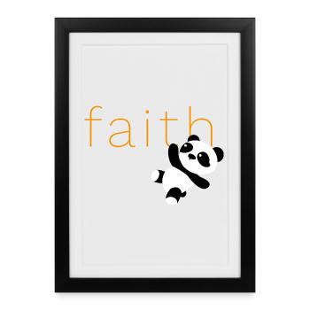 Panda Faith - Framed poster (27 × 37 cm) - black - Front