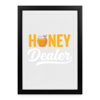 Honey Dealer Beekeeper Honeycomb Beekeeping - Framed poster (27 × 37 cm) - black - Front