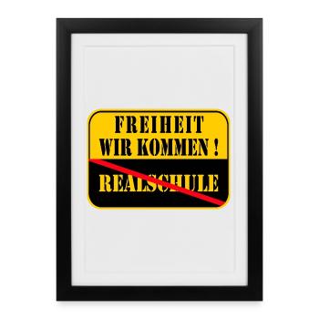 Realschule Schafft 2026 - Framed poster (27 × 37 cm) - black - Front