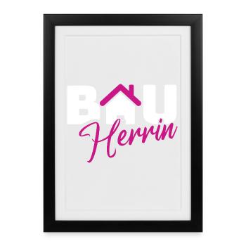 Logo style constructeur - Affiche encadrée (27 × 37 cm) - noir - Devant
