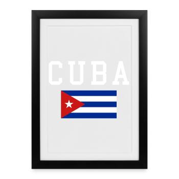 Cuba Flag - Framed poster (27 × 37 cm) - black - Front