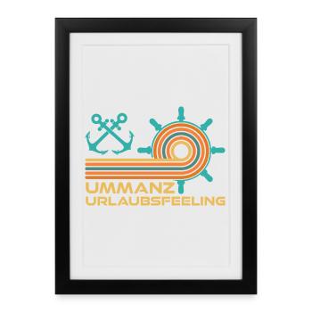 Baltic Sea Holidays UMMANZ HOLIDAY FEELING Funny - Framed poster (27 × 37 cm) - black - Front