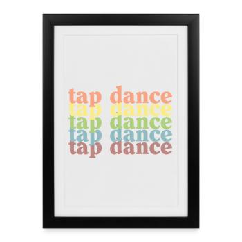 Tap Dance in Pastel Gradient - Framed poster (27 × 37 cm) - black - Front