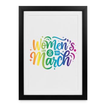 Women Day 8th March - Framed poster (27 × 37 cm) - black - Front