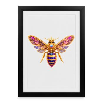 Queen Bee Bienenkönigin - Framed poster (27 × 37 cm) - black - Front