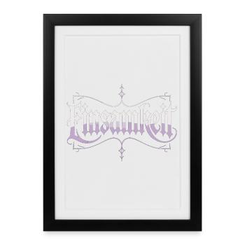 Gothic Lettering T-Shirt – Solitude Dark Style - Framed poster (27 × 37 cm) - black - Front