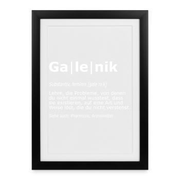 Galenics Pharmacy Pharmacy Pharmacy Definition - Framed poster (27 × 37 cm) - black - Front