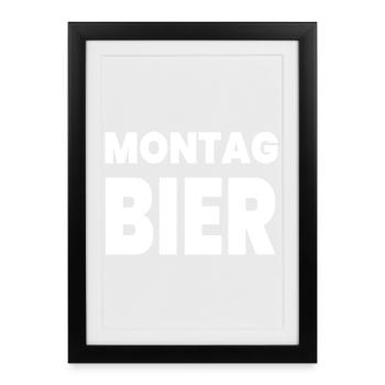 Bier - Gerahmtes Poster (27 × 37 cm) - Schwarz - Vorne