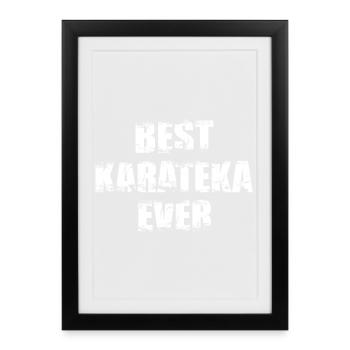 Meilleur karateka de tous les temps - Affiche encadrée (27 × 37 cm) - noir - Devant