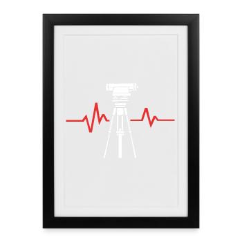 Géomètre - Affiche encadrée (27 × 37 cm) - noir - Devant