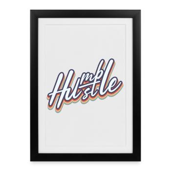 Humble Hustle Entrepreneur Businessman Businesswo - Framed poster (27 × 37 cm) - black - Front