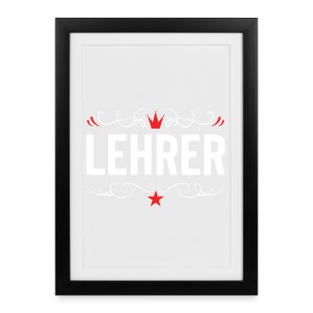 Lehrer Beruf - Gerahmtes Poster (27 × 37 cm) - Schwarz - Vorne