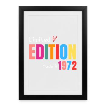 Limited edition Made in 1972 - Affiche encadrée (27 × 37 cm) - noir - Devant