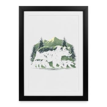 Sentier de l’Ours à Pine Dawn - Affiche encadrée (27 × 37 cm) - noir - Devant