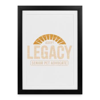 Adopt Legacy: Senior Pet Advocate - Framed poster (27 × 37 cm) - black - Front