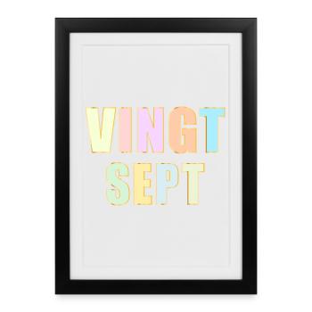 27e anniversaire - Vingt-Sept - Affiche encadrée (27 × 37 cm) - noir - Devant