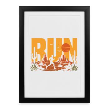 Trail Running - Framed poster (27 × 37 cm) - black - Front