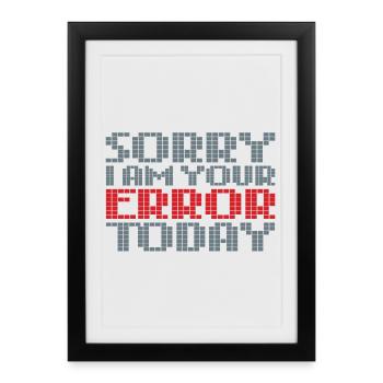 Error - Framed poster (27 × 37 cm) - black - Front
