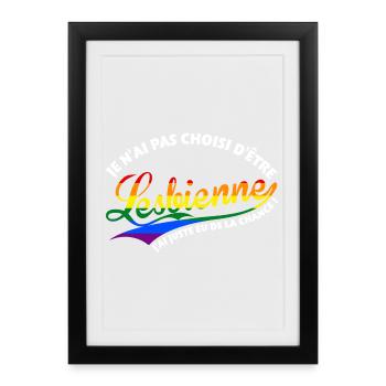 Lesbienne chanceuse - Affiche encadrée (27 × 37 cm) - noir - Devant