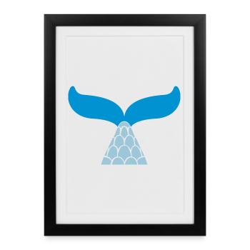 sirène - Affiche encadrée (27 × 37 cm) - noir - Devant