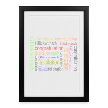 pattern - Framed poster (27 × 37 cm) - black - Front