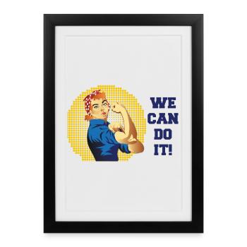Rosie Kraft : On peut le faire en demi-ton - Affiche encadrée (27 × 37 cm) - noir - Devant