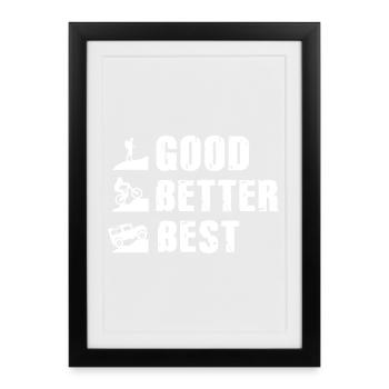 defender good better best - Framed poster (27 × 37 cm) - black - Front