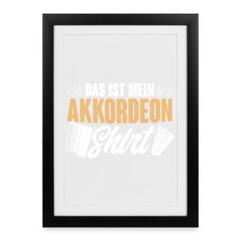 Akkordeon - Gerahmtes Poster (27 × 37 cm) - Schwarz - Vorne