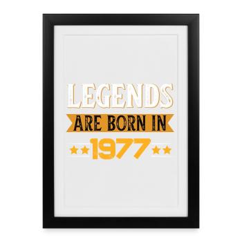 1977 Retro Winner Design - Framed poster (27 × 37 cm) - black - Front