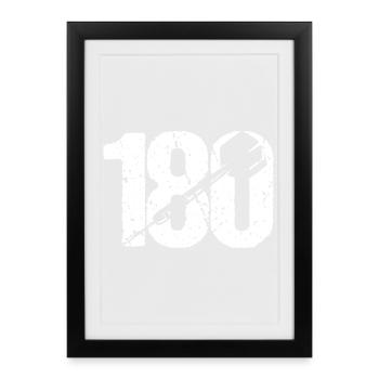 DART DARTS 180 ONEHUNDREDANDEIGHTY DARTS PLAYER - Framed poster (27 × 37 cm) - black - Front