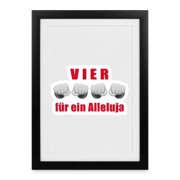 Quatre poings pour un Alleluia - Affiche encadrée (27 × 37 cm) - noir - Devant